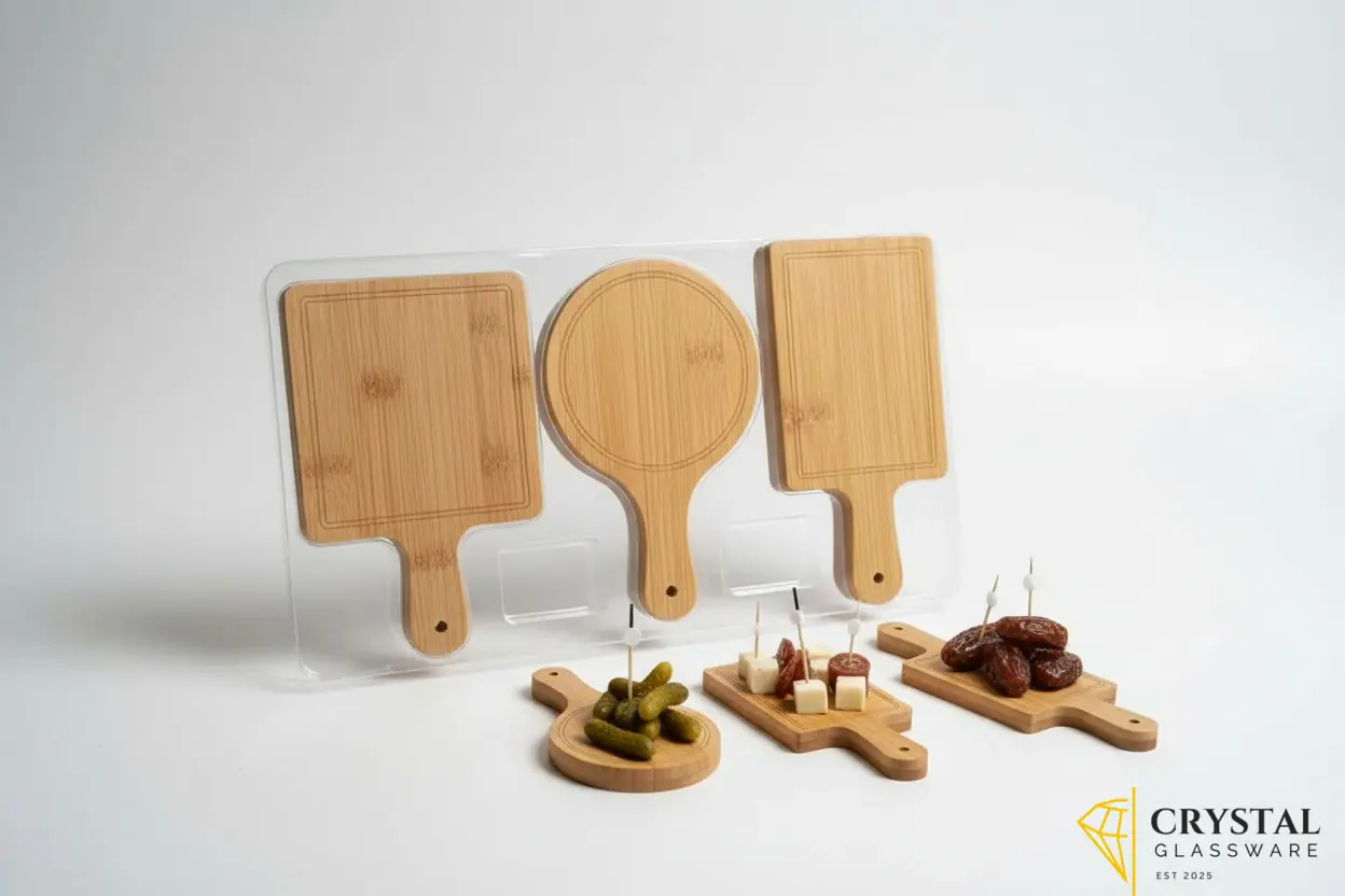 Danny Home Mini Bamboo Serving Trays 6Pcs